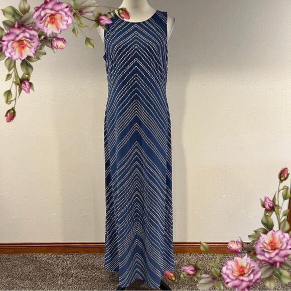 Summer sleeveless dot print Maxi Dress - Picture 1 of 13